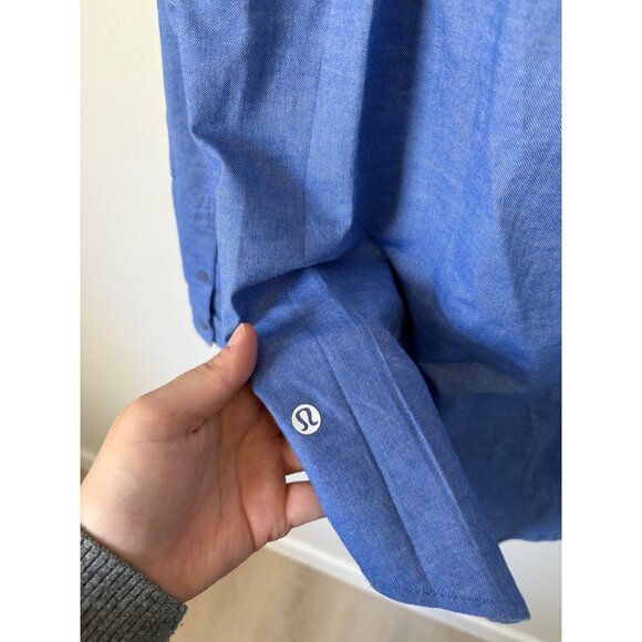 Lululemon Men’s All Town Button Down Lightweight Long-Sleeve Shirt XL Collared - Picture 7 of 9